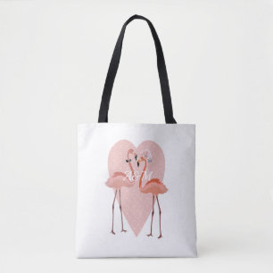 Pink Flamingo Liebe Tasche