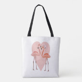 Pink Flamingo Liebe Tasche (Rückseite)
