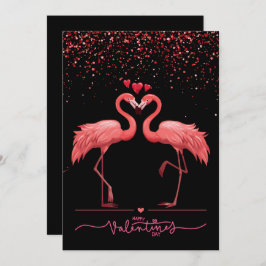 Pink Flamingo Liebe - Valentine Be Feiertagskarte