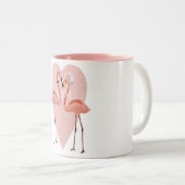 Pink Flamingo Liebe Zweifarbige Tasse (VorderseiteRechts)