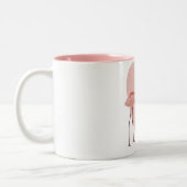 Pink Flamingo Liebe Zweifarbige Tasse (Links)