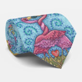 Pink Flamingo Liebhaber KRAWATTE (Gerollt)