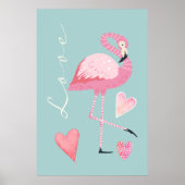 Pink Flamingo Love Poster (Vorne)