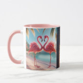 Pink Flamingo Love Tropical Beach Sun Tasse (Links)