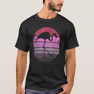 Pink Flamingo Lover Bird Vintage Silhouette T-Shirt