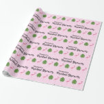 Pink Flamingo Luau Brautparty Geschenkpapier<br><div class="desc">Ein Brautparty-Party zum Thema Luau. Personalisieren Sie dies mit dem Namen der Braut,  die zu sein. Dieses Packpapier zeigt meine rosa Flamingo und Monstera Blatt Illustration für Ihr tropisches Thema.</div>