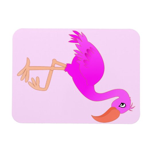 Pink Flamingo Magnet (Horizontal)