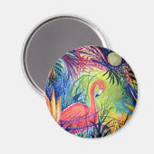 Pink Flamingo Magnet (Vorderseite/Rückseite)