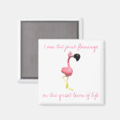 Pink Flamingo Magnet (Vorderseite/Rückseite)