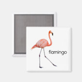 Pink Flamingo Magnet (Vorderseite/Rückseite)