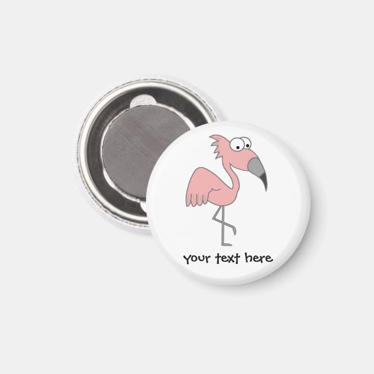 Pink Flamingo Magnet (Vorderseite/Rückseite)