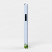 Pink Flamingo & Meadow mit Blume auf Light Blue Case-Mate iPhone Hülle (Hinten/Rechts)