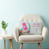 Pink Flamingo mit Fresh Fruits Baby Birth Lendenkissen (Stuhl )