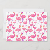Pink Flamingo Modern Baby Dusche Vielen Dank Einladung (Rückseite)