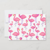 Pink Flamingo Moderne Babydusche bringen ein Buch Einladung (Rückseite)