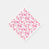 Pink Flamingo Moderne Babydusche Serviette (Ecke)