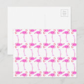Pink Flamingo Muster 2 Postkarte (Vorne/Hinten)