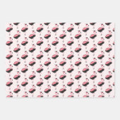 Pink Flamingo Muster Animal Abschluss Geschenkpapier Set (Vorderseite 2)