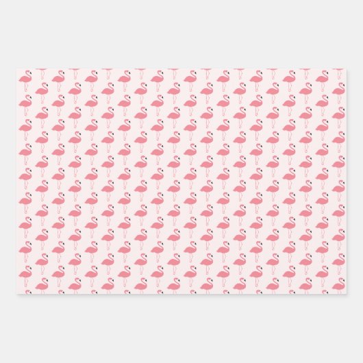 Pink Flamingo Muster Animal Geschenkpapier Set (Vorderseite 3)