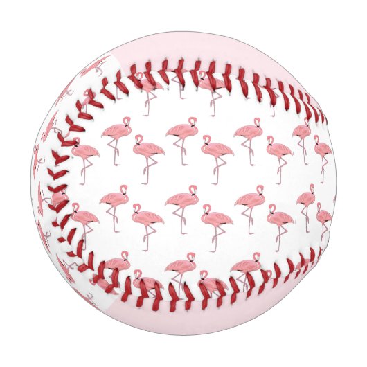 Pink Flamingo Muster Baseball (Vorderseite Links)