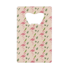 Pink Flamingo Muster Geldbeutel Flaschenöffner