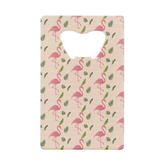 Pink Flamingo Muster Geldbeutel Flaschenöffner (Vorderseite)