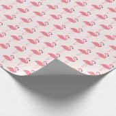 Pink Flamingo Muster Geschenkpapier (Ecke)