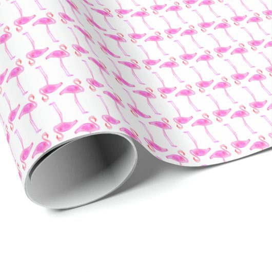 Pink Flamingo Muster Geschenkpapier (Rolleneckpunkt)
