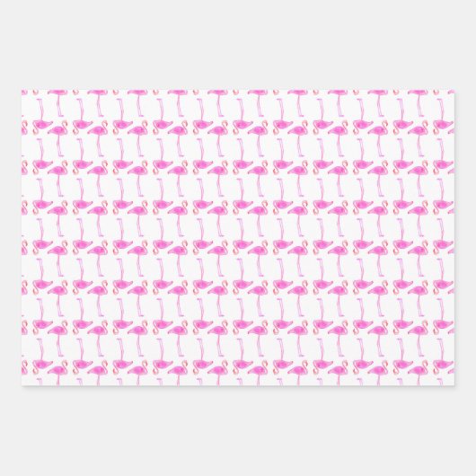 Pink Flamingo Muster Geschenkpapier Set (Vorderseite 3)