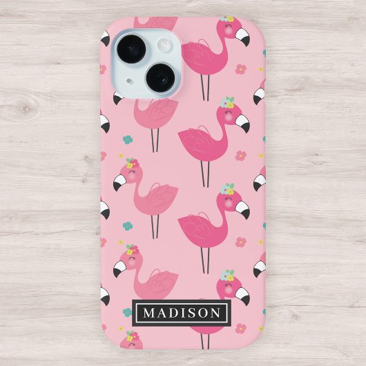 Pink Flamingo Muster Individuelle Name Template Case-Mate iPhone Hülle