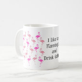 Pink Flamingo Muster Kaffeetasse (Vorderseite Links)