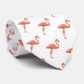 Pink Flamingo Muster Krawatte (Gerollt)