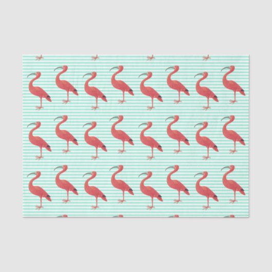 Pink Flamingo Muster - Kunstteppich Seidenpapier (Vorderseite)