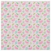 Pink Flamingo Muster mit tropischen Blätter Stoff (Muster)