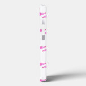 Pink Flamingo Muster | Monogramm Case-Mate iPhone Hülle (Rückseite / Links)