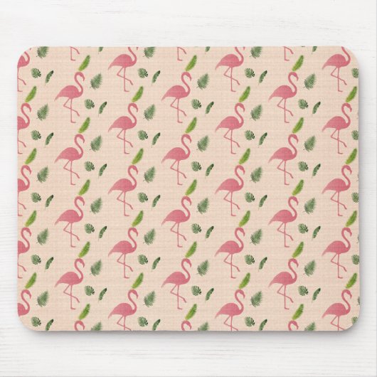 Pink Flamingo Muster Mousepad (Vorne)