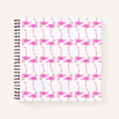 Pink Flamingo Muster Notizblock (Vorderseite)