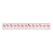Pink Flamingo Muster Ripsband (Vorderseite)