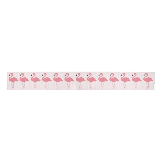 Pink Flamingo Muster Ripsband (Vorderseite)