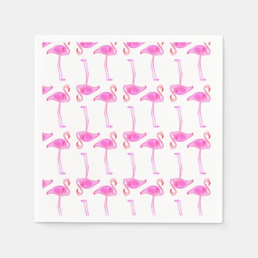 Pink Flamingo Muster Serviette (Vorderseite)