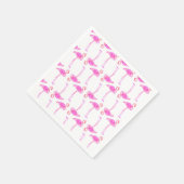 Pink Flamingo Muster Serviette (Ecke)