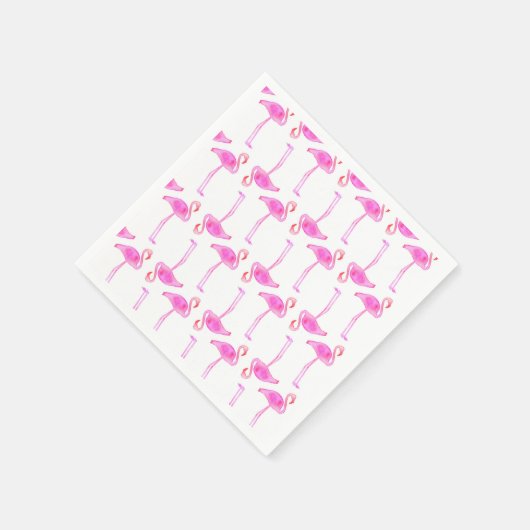 Pink Flamingo Muster Serviette (Ecke)