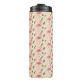 Pink Flamingo Muster Thermosbecher (Vorderseite)