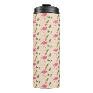 Pink Flamingo Muster Thermosbecher