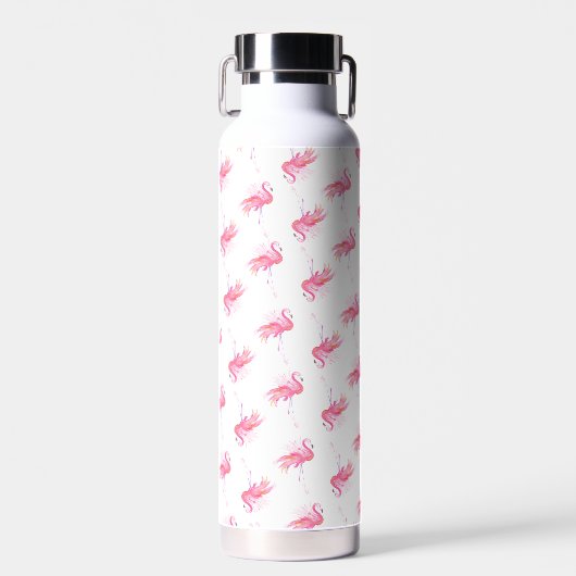 Pink Flamingo Muster Trinkflasche (Vorne)
