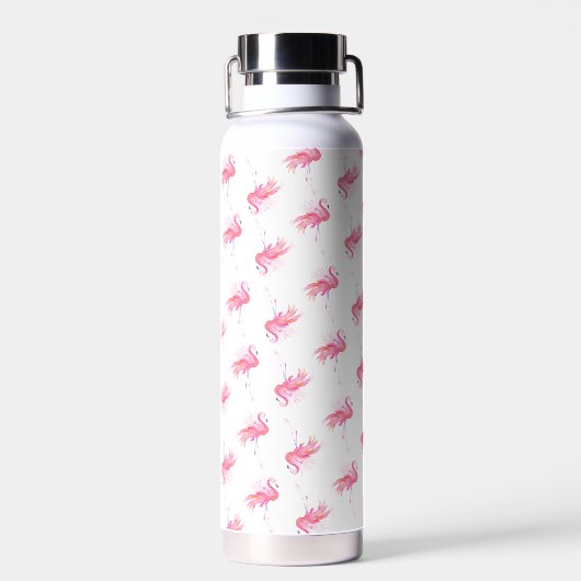 Pink Flamingo Muster Trinkflasche (Rückseite)