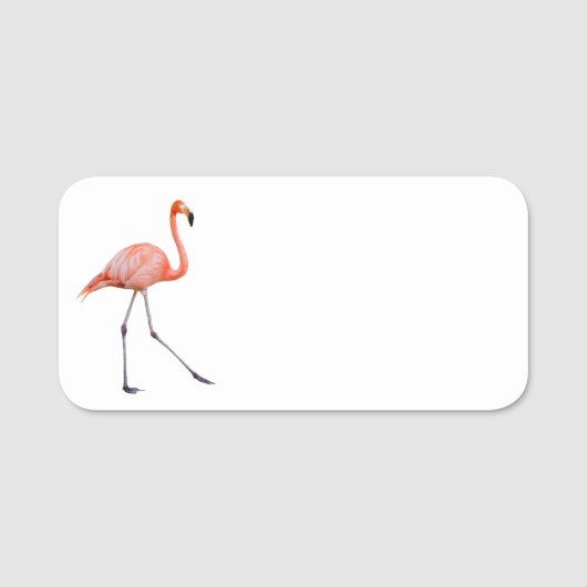 Pink Flamingo Namensschild (Vorderseite)