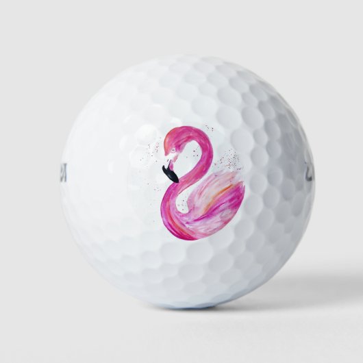 Pink Flamingo Niedlich Giro Tropical Bird Beach Golfball (Vorderseite)