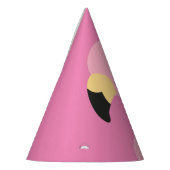 Pink Flamingo Niedlich Tropical 1. Geburtstag Partyhütchen (Links)