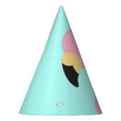 Pink Flamingo Niedlich Tropical 1. Geburtstag Partyhütchen (Links)